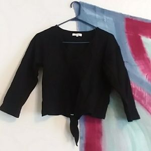 Maxwell textured tie front top - only worn once